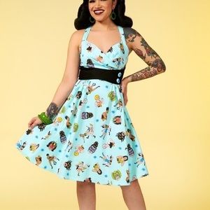 NWT Pinupgirl Pinup Zooey Vintage Retro lucha libre luchador Wrestler Dress